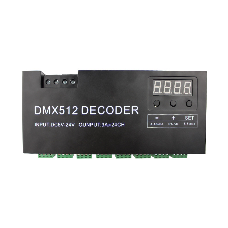DC5-24V 24CH 72A RGB LED Strip Decoder DMX Control DC5-24V 24CH 72A RGB LED Strip Decoder DMX Control